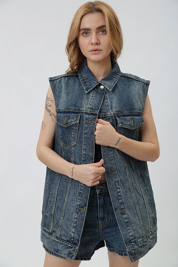Жилет джинсовый синий Armani Exchange
