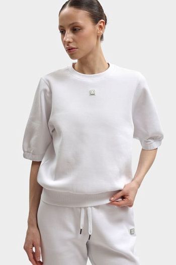 Свитшот хлопковый белый Armani Exchange