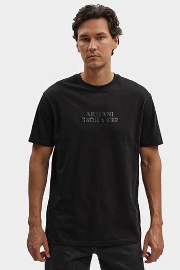 Футболка хлопковая черная Armani Exchange