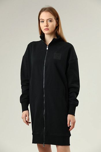 Платье хлопковое черное Calvin Klein Jeans
