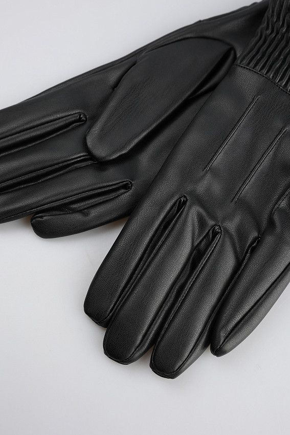 Перчатки кожаные Trussardi Черный