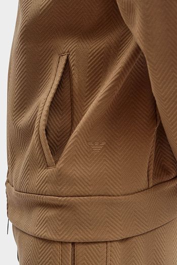 Толстовка хлопковая бежевый Emporio Armani