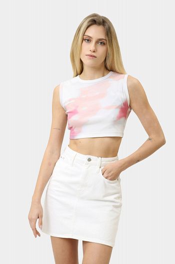Топ хлопковый белый Calvin Klein Jeans