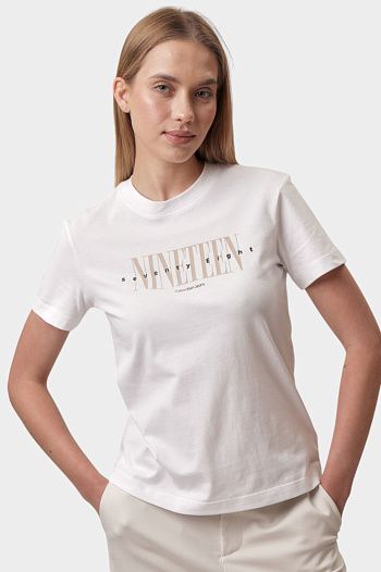 Футболка хлопковая белая Calvin Klein Jeans