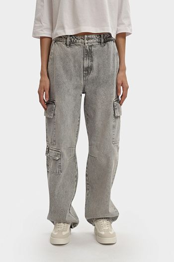 Джинсы-мом серый Armani Exchange