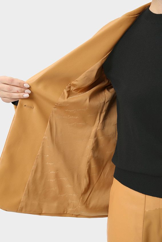 Пиджак кожаный Armani Exchange Коричневый