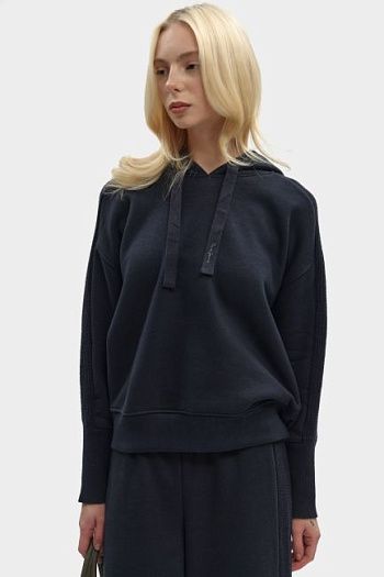 Худи хлопковое черное Pepe Jeans