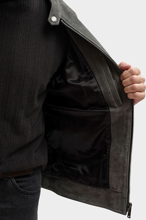 Куртка кожаная Strellson Серый