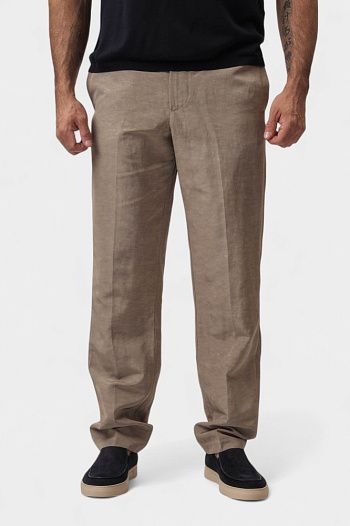 Брюки чиносы  из вискозы бежевые Emporio Armani