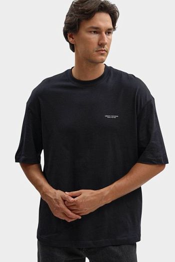 Футболка хлопковая черная Armani Exchange