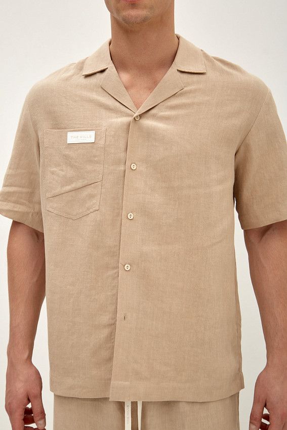 Рубашка с коротким рукавом The Hills Бежевый