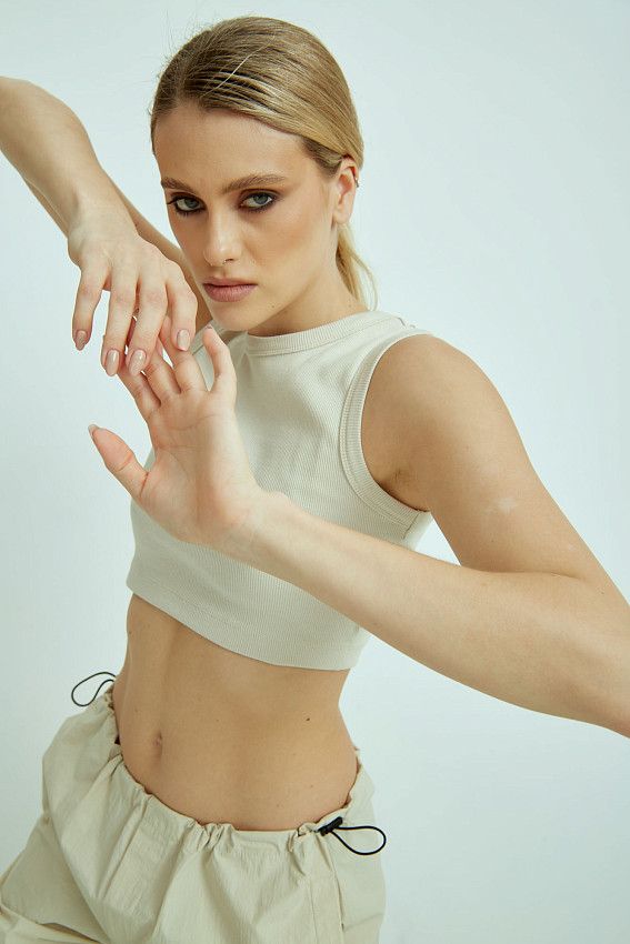 Кроп-топ Van Mich Бежевый