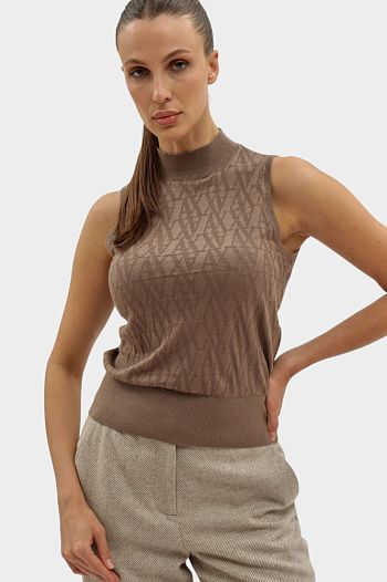 Топ хлопковый коричневый Armani Exchange