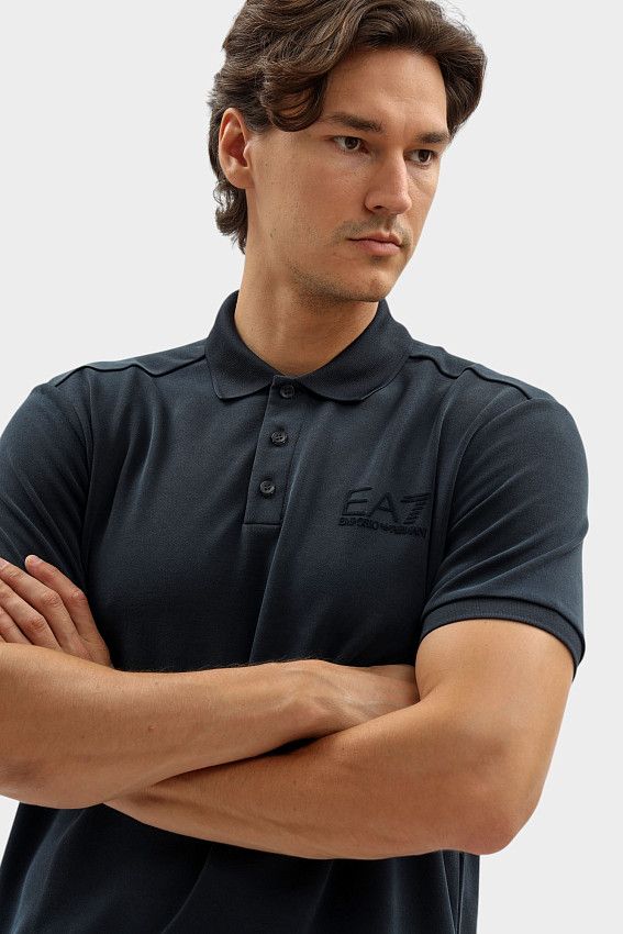 Поло EA7 Голубой