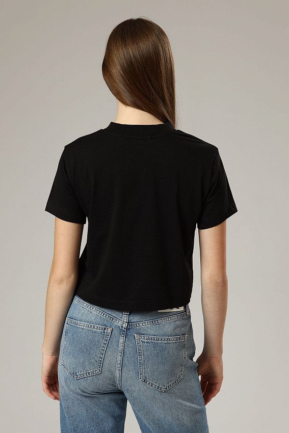 Футболка кроп-топ Calvin Klein Jeans Calvin Klein Jeans Черный