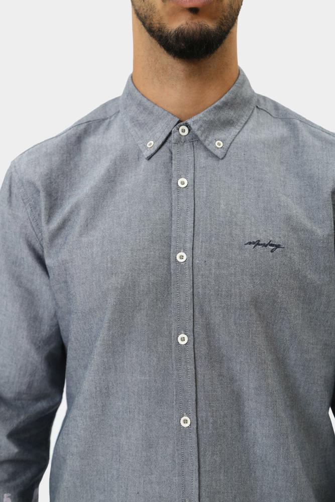 1015620 Рубашка с длинным рукавом Mustang Синий