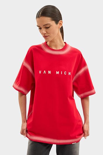 Футболка хлопковая красная Van Mich