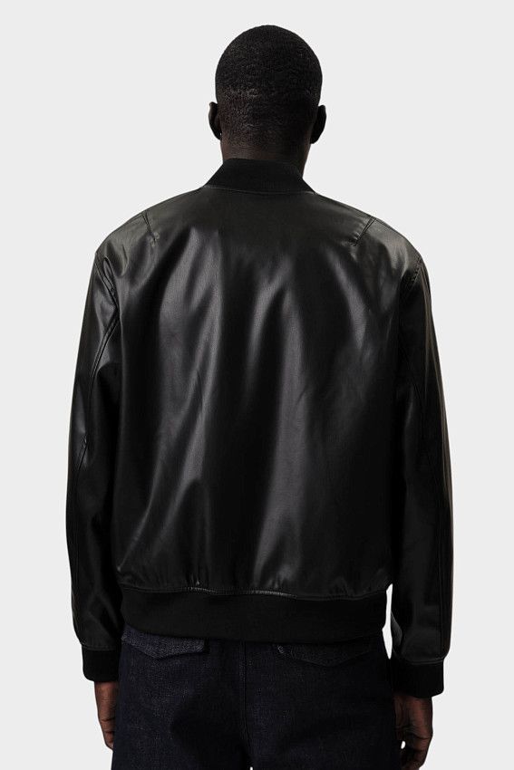 Бомбер кожаный Armani Exchange Черный
