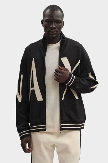 Толстовка хлопковая черная Armani Exchange