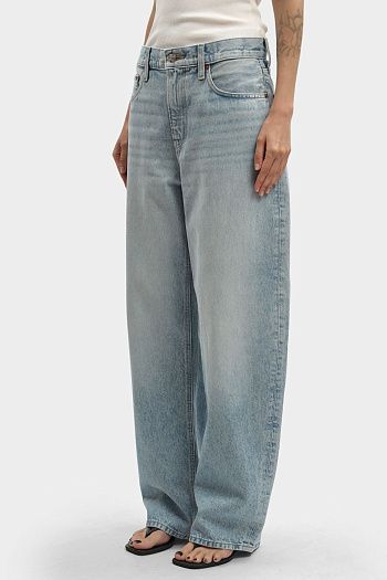 Джинсы широкие мом голубые Calvin Klein Jeans
