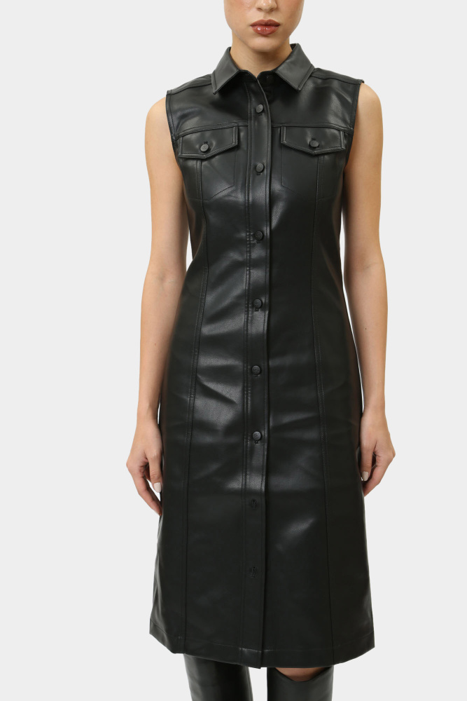 J20J223542 платье кожаное calvin klein jeans 