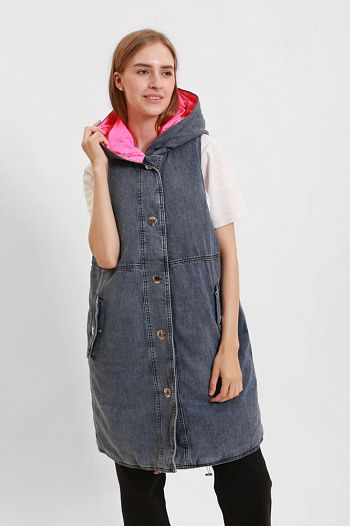 Жилет утепленный хлопковый синий Armani Exchange
