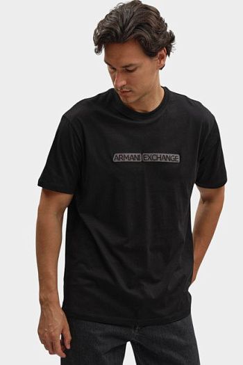Футболка хлопковая черная Armani Exchange