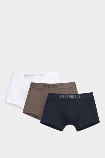 Комплект трусов белый хлопковый Bikkembergs