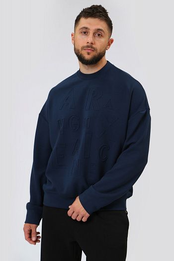 Свитшот из вискозы синий Armani Exchange