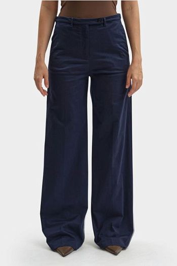 Брюки широкие синие Emporio Armani