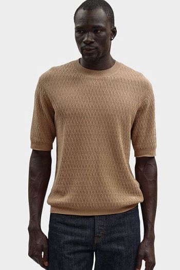 Футболка хлопковая бежевая Emporio Armani