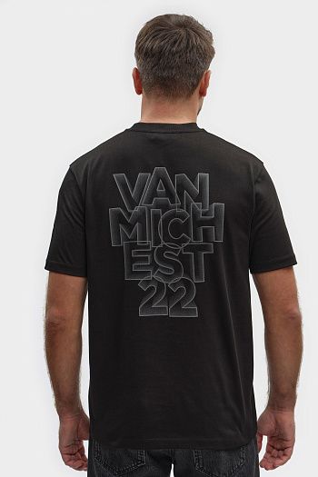 Худи хлопковое черное Van Mich