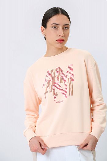 Свитшот хлопковый бежевый Armani Exchange
