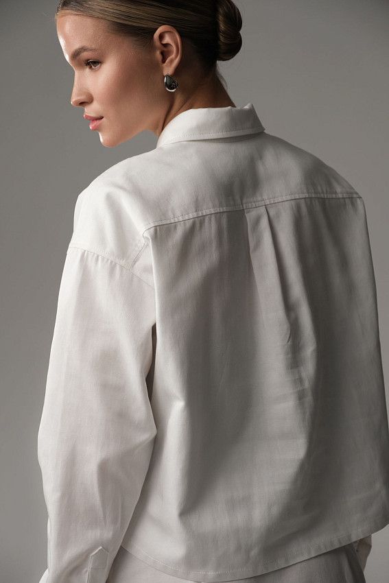 Рубашка с длинным рукавом The Hills Молочный