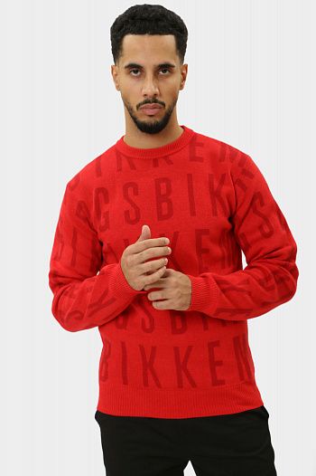 Джемпер из вискозы красный Bikkembergs