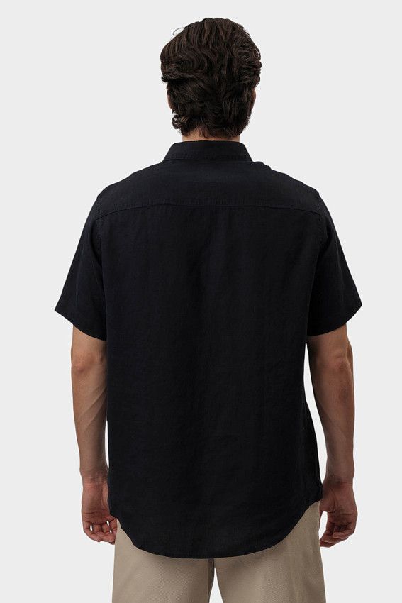 Рубашка льняная Armani Exchange Синий