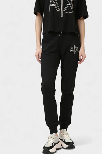 Брюки спортивные хлопковые черные Armani Exchange