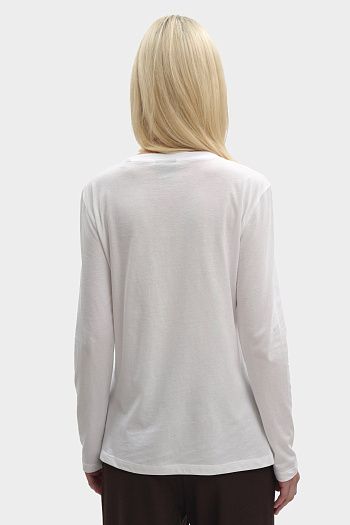 Лонгслив хлопковый белый Armani Exchange