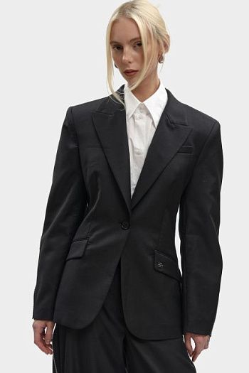 Пиджак шерстяной черный Karl Lagerfeld