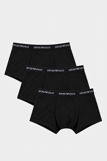 Комплект трусов хлопковый черный Emporio Armani