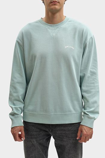 Свитшот хлопковый голубой Pepe Jeans