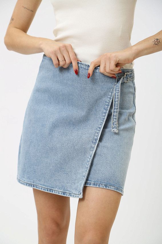 Юбка джинсовая Calvin Klein Jeans Голубой