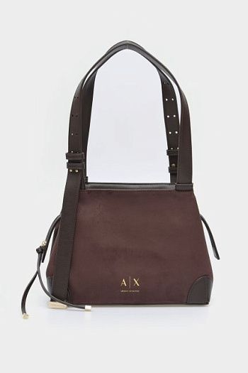 Сумка на плечо коричневая Armani Exchange