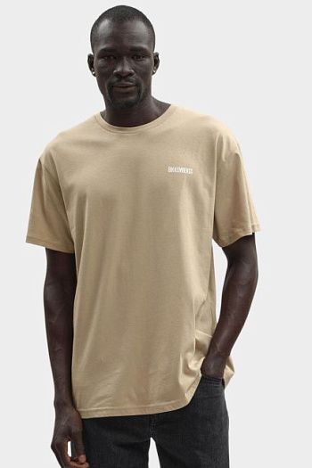 Футболка хлопковая бежевая Bikkembergs