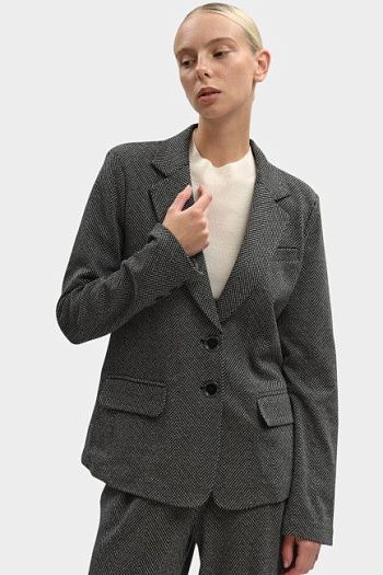 Пиджак приталенный хлопковый черный Emporio Armani