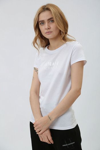 Футболка хлопковая белая Armani Exchange