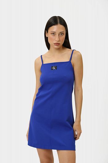 Платье из вискозы синее  Calvin Klein Jeans