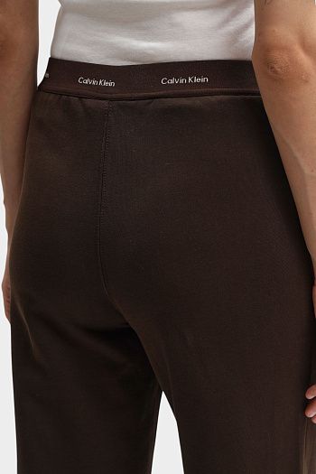 Брюки спортивные хлопковые коричневые Calvin Klein Jeans