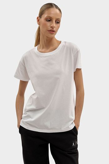 Футболка хлопковая белая Armani Exchange
