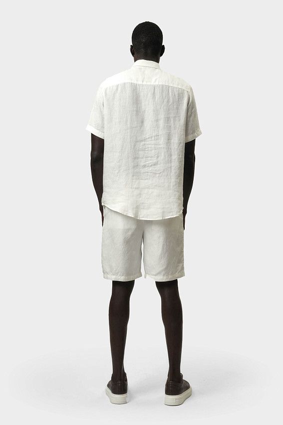 Рубашка льняная Armani Exchange Белый